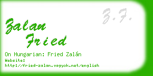 zalan fried business card
